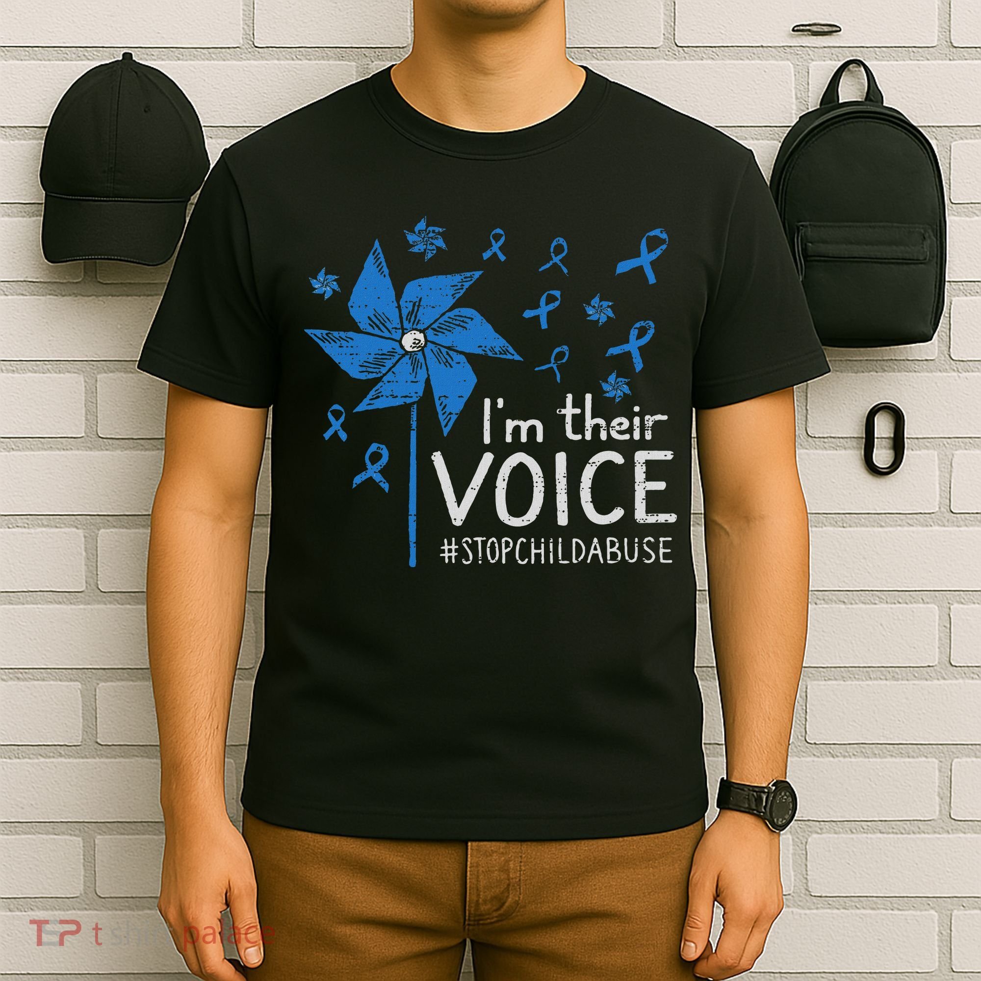 Stop Child Abuse Child Abuse Prevention Awareness Pinwheel T-Shirt