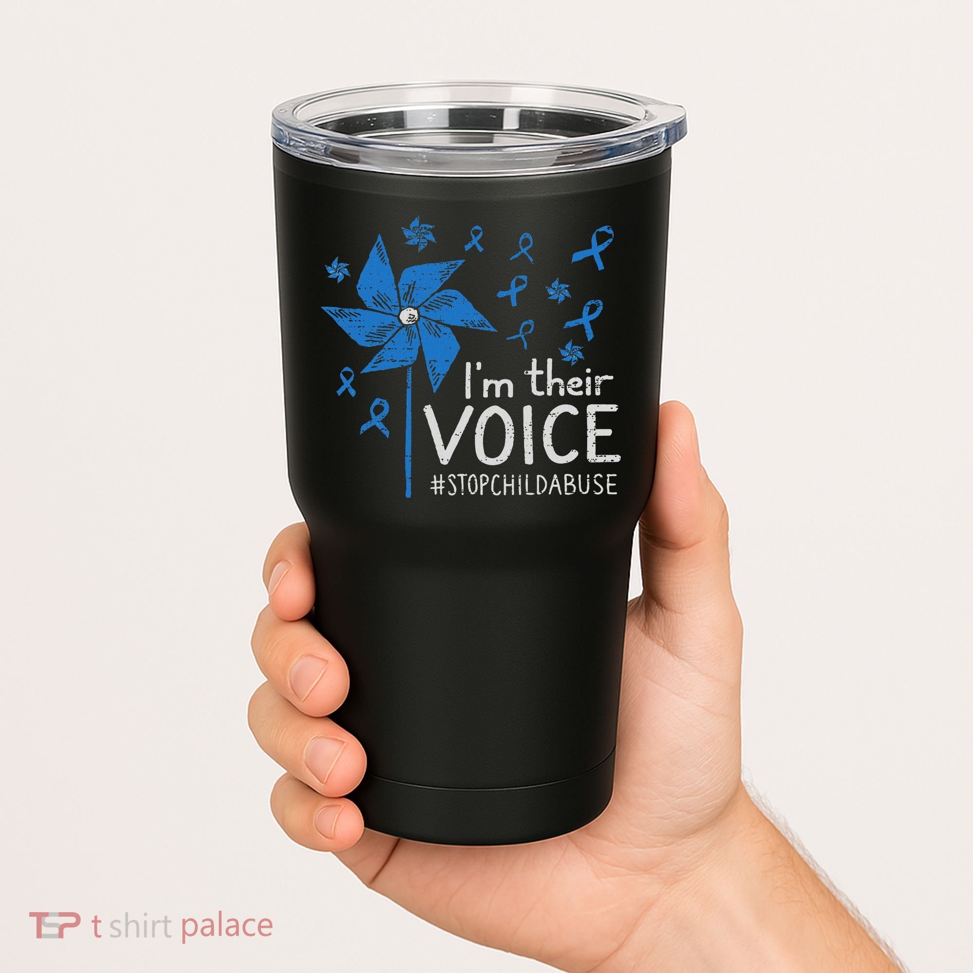 Stop Child Abuse Child Abuse Prevention Awareness Pinwheel Tumbler
