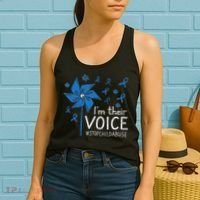 Stop Child Abuse Child Abuse Prevention Awareness Pinwheel Women's Tank Top thumb 2