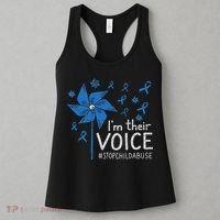 Stop Child Abuse Child Abuse Prevention Awareness Pinwheel Women's Tank Top thumb 3