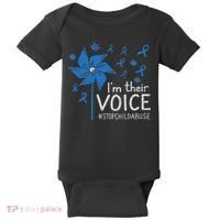 Stop Child Abuse Child Abuse Prevention Awareness Pinwheel Baby Bodysuit thumb 0
