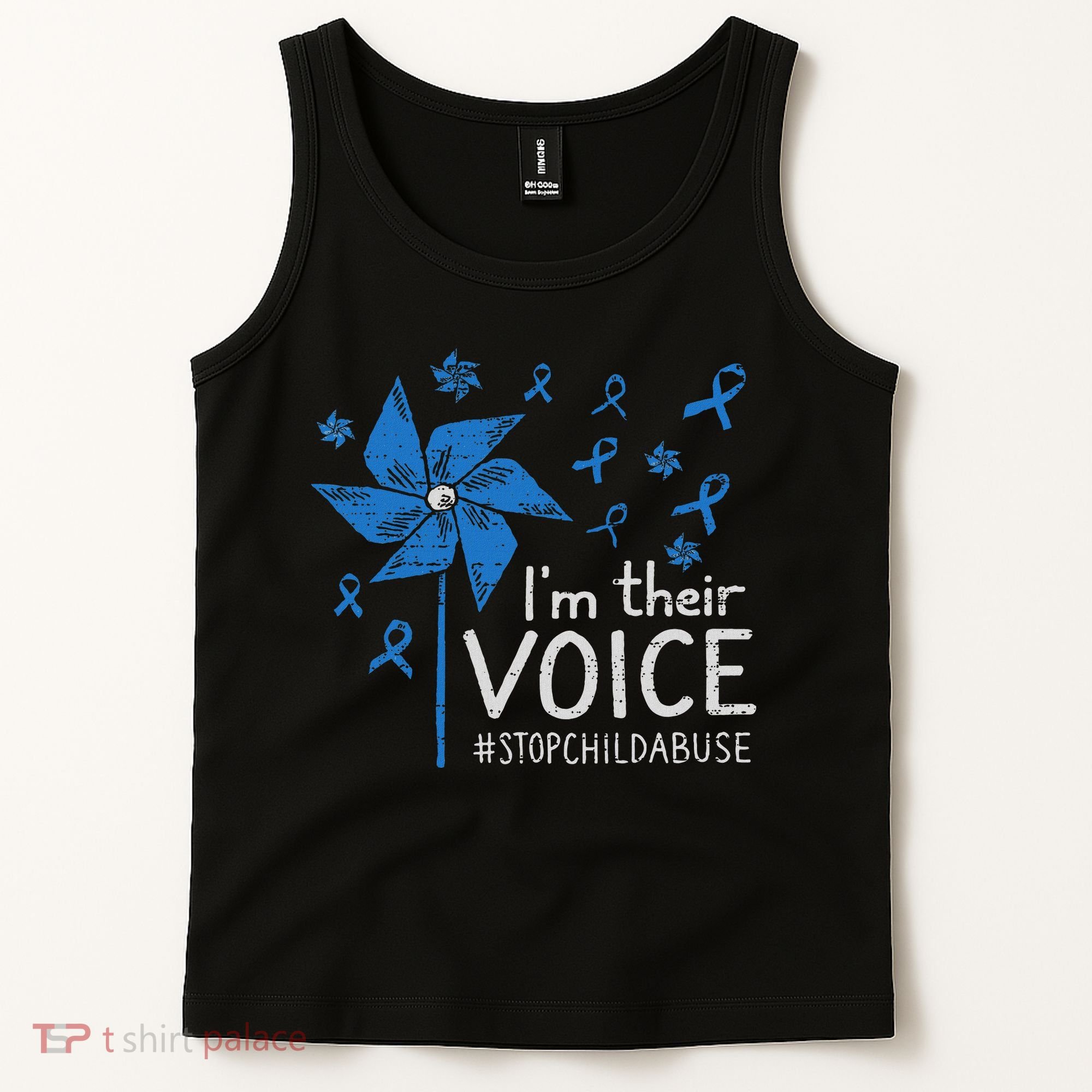 Stop Child Abuse Child Abuse Prevention Awareness Pinwheel Tank Top