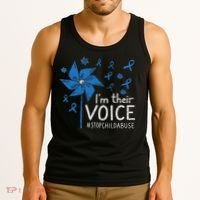 Stop Child Abuse Child Abuse Prevention Awareness Pinwheel Tank Top thumb 3