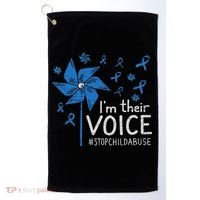Stop Child Abuse Child Abuse Prevention Awareness Pinwheel Golf Towel thumb 0