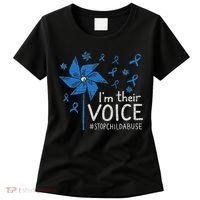 Stop Child Abuse Child Abuse Prevention Awareness Pinwheel Women's T-Shirt thumb 0