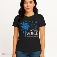Stop Child Abuse Child Abuse Prevention Awareness Pinwheel Women's T-Shirt thumb 4