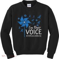Stop Child Abuse Child Abuse Prevention Awareness Pinwheel Kids Sweatshirt thumb 0