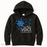 Stop Child Abuse Child Abuse Prevention Awareness Pinwheel Kids Hoodie thumb 0