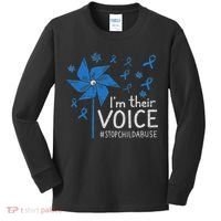 Stop Child Abuse Child Abuse Prevention Awareness Pinwheel Kids Long Sleeve Shirt thumb 0