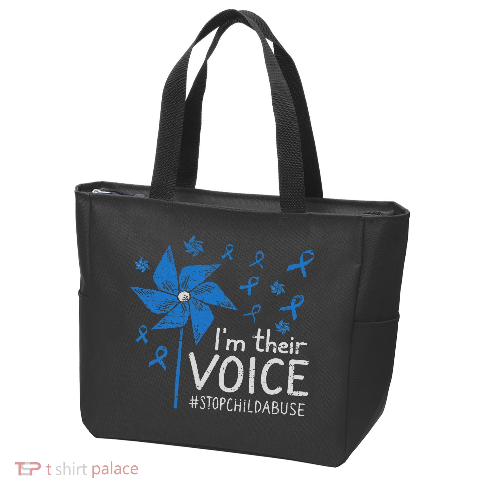 Stop Child Abuse Child Abuse Prevention Awareness Pinwheel Tote Bag