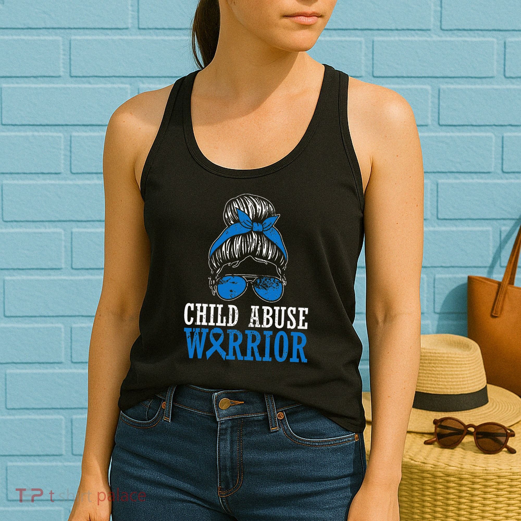 Stop Child Abuse Awareness Support Women's Tank Top