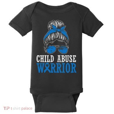 Stop Child Abuse Awareness Support Baby Bodysuit