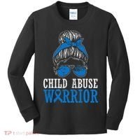 Stop Child Abuse Awareness Support Kids Long Sleeve Shirt thumb 0