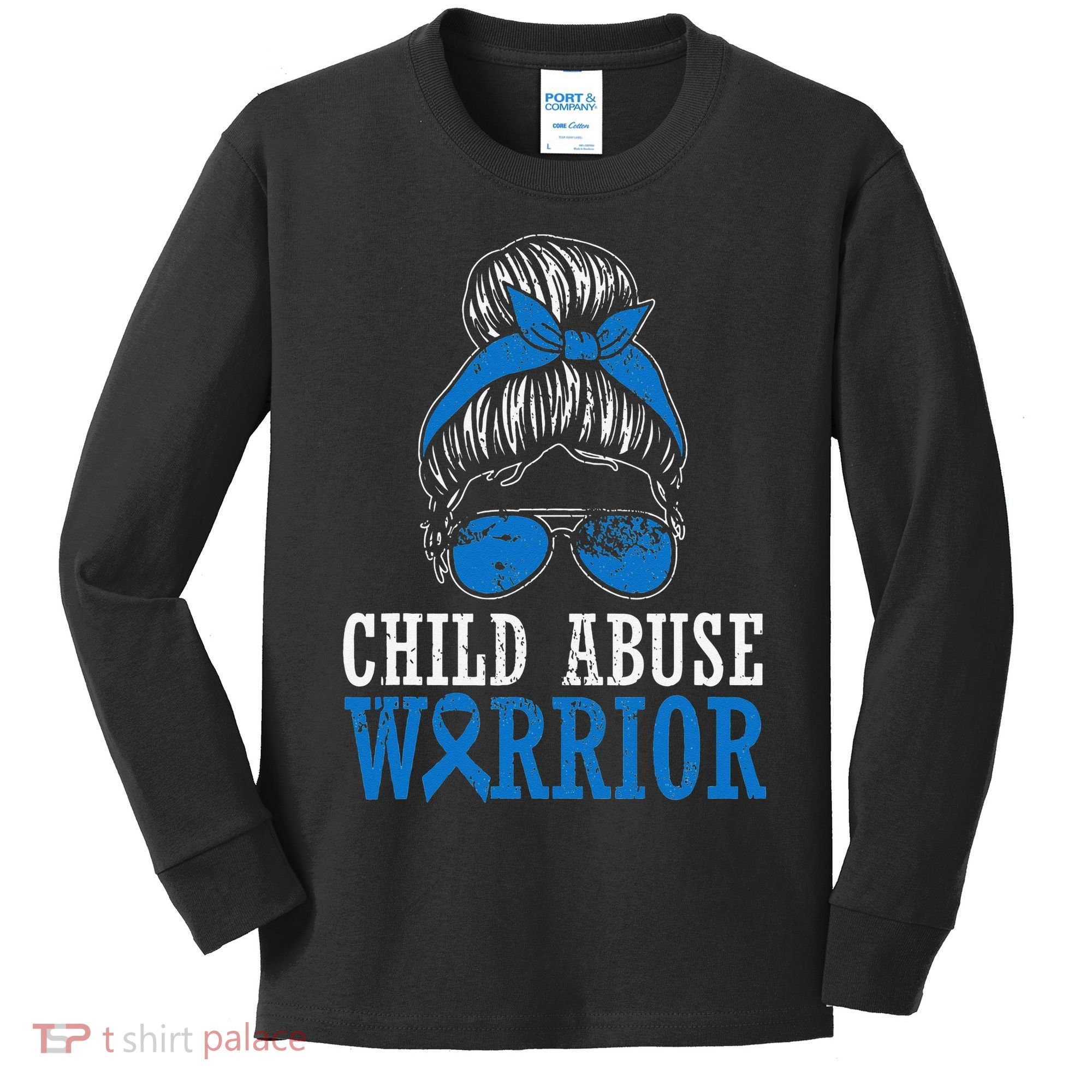 Stop Child Abuse Awareness Support Kids Long Sleeve Shirt