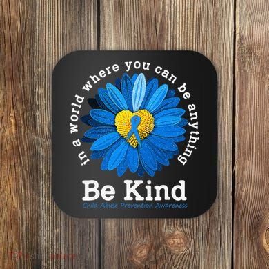 Stop Child Abuse Child Abuse Awareness Prevention Coaster