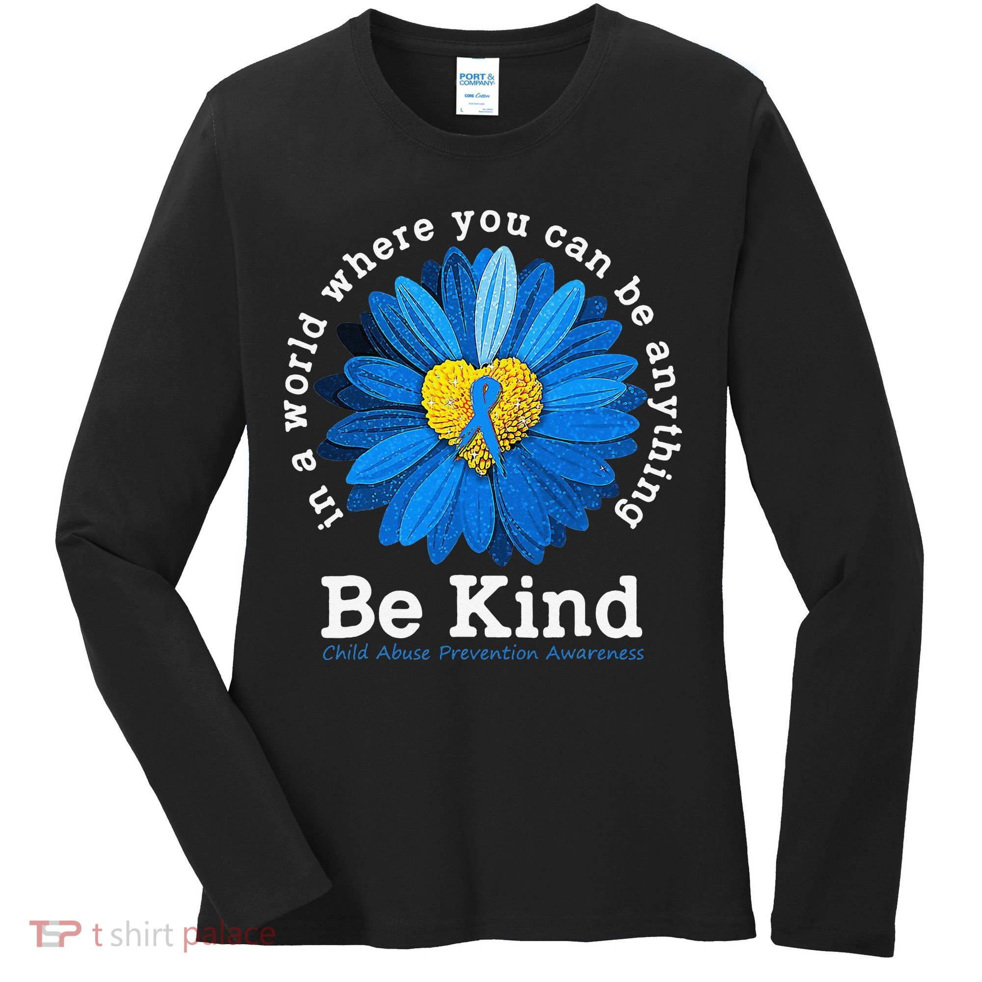 Stop Child Abuse Child Abuse Awareness Prevention Women's Long Sleeve Shirt