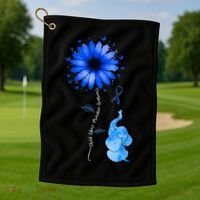 Stop Child Abuse Prevention Awareness Month Golf Towel thumb 1