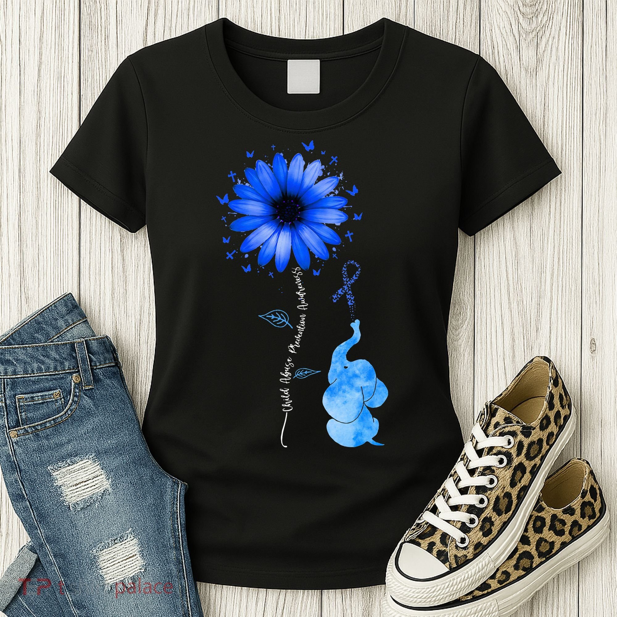 Stop Child Abuse Prevention Awareness Month Women's T-Shirt