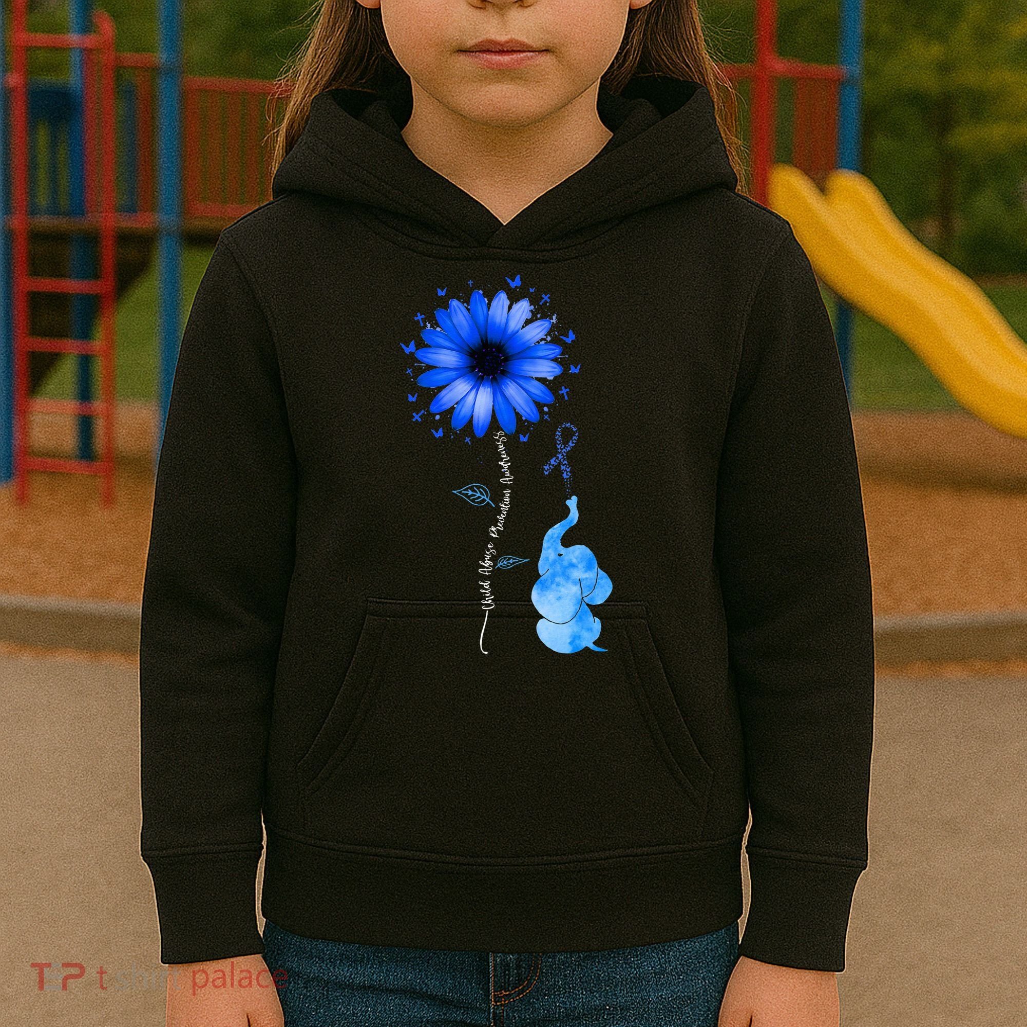 Stop Child Abuse Prevention Awareness Month Kids Hoodie