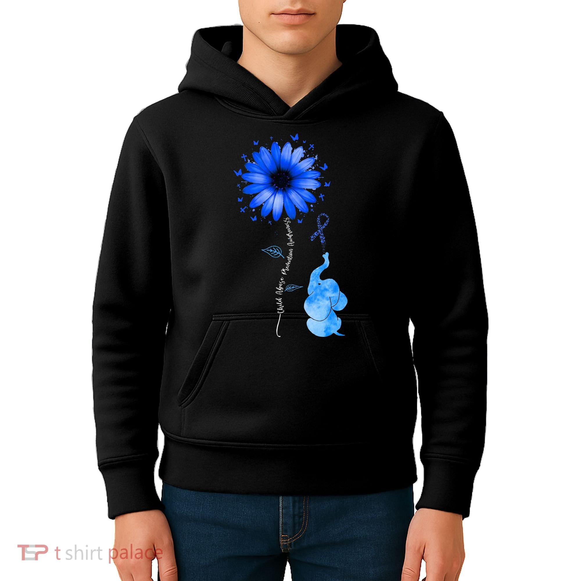 Stop Child Abuse Prevention Awareness Month Kids Hoodie