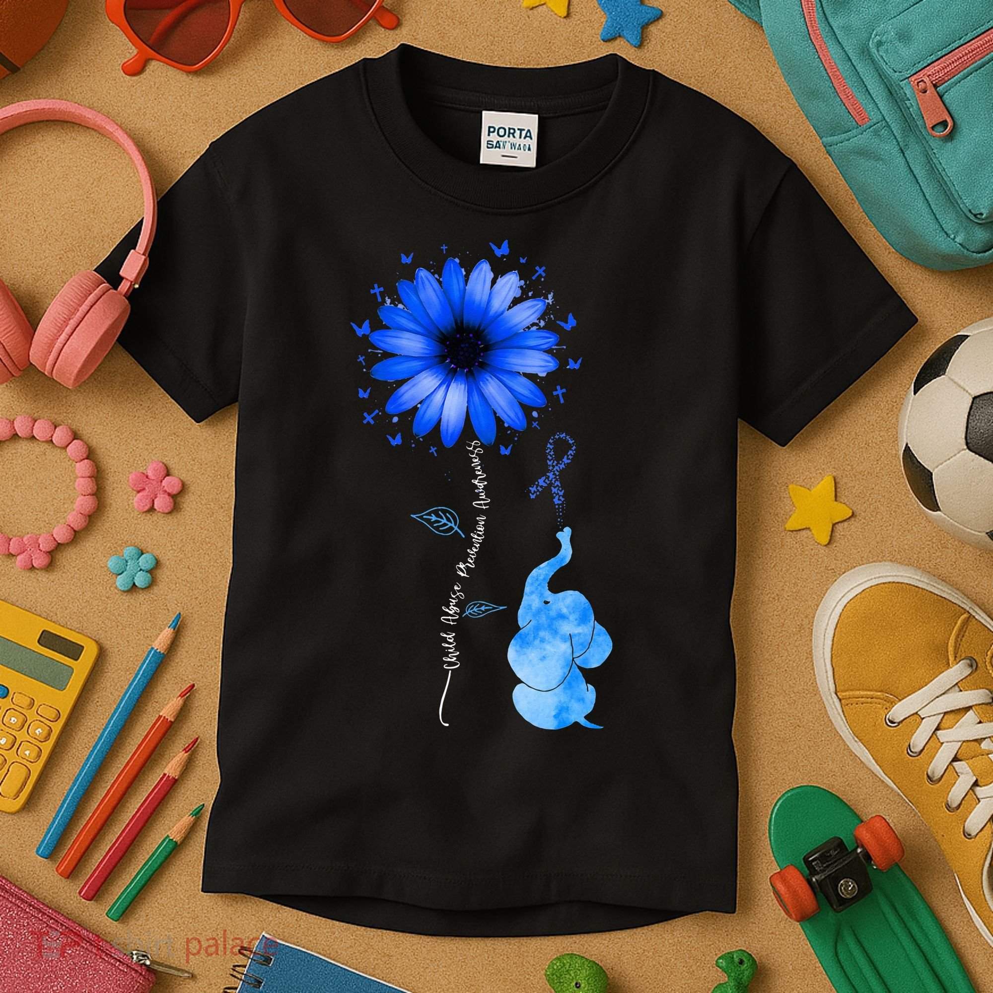 Stop Child Abuse Prevention Awareness Month Kids T-Shirt