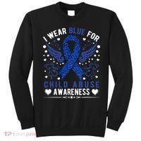 Stop Child Abuse Prevention Month Blue Ribbon Awareness Sweatshirt thumb 0