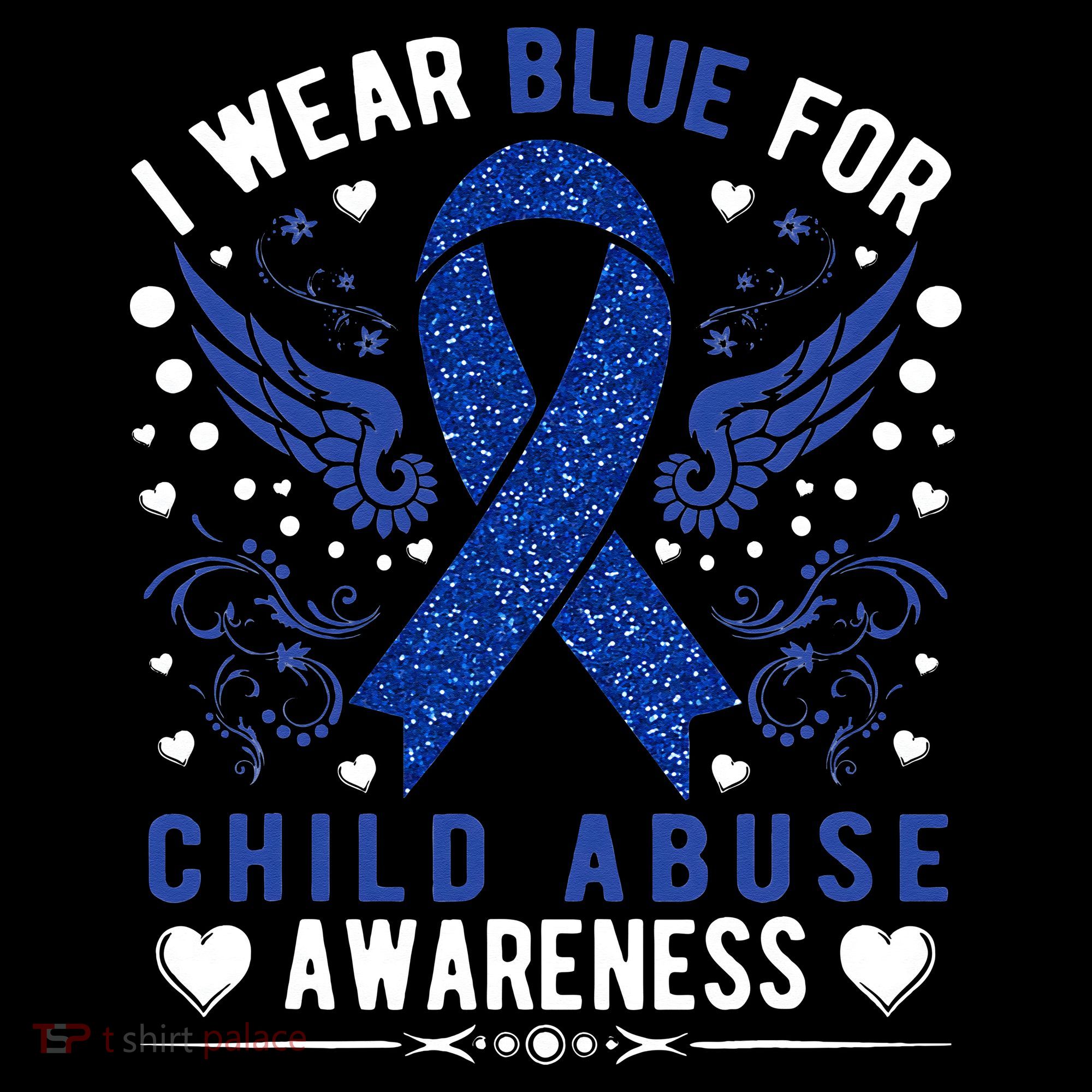 Stop Child Abuse Prevention Month Blue Ribbon Awareness T-Shirt