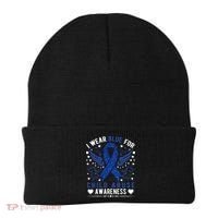Stop Child Abuse Prevention Month Blue Ribbon Awareness Beanie thumb 0