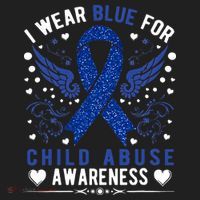 Stop Child Abuse Prevention Month Blue Ribbon Awareness Beanie thumb 2