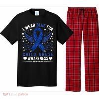 Stop Child Abuse Prevention Month Blue Ribbon Awareness Pajama Set thumb 0