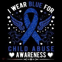 Stop Child Abuse Prevention Month Blue Ribbon Awareness Women's Hoodie thumb 2