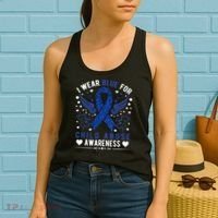 Stop Child Abuse Prevention Month Blue Ribbon Awareness Women's Tank Top thumb 2