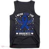 Stop Child Abuse Prevention Month Blue Ribbon Awareness Tank Top thumb 0