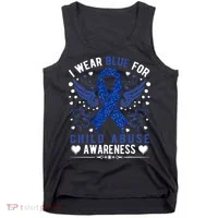 Stop Child Abuse Prevention Month Blue Ribbon Awareness Tank Top thumb 0