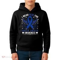 Stop Child Abuse Prevention Month Blue Ribbon Awareness Kids Hoodie thumb 4