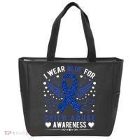 Stop Child Abuse Prevention Month Blue Ribbon Awareness Tote Bag thumb 0