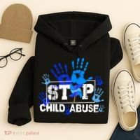 Stop Child Abuse Child Abuse Prevention Awareness Pinwheels  Hoodie thumb 4
