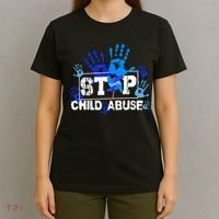 Stop Child Abuse Child Abuse Prevention Awareness Pinwheels  T-Shirt thumb 4