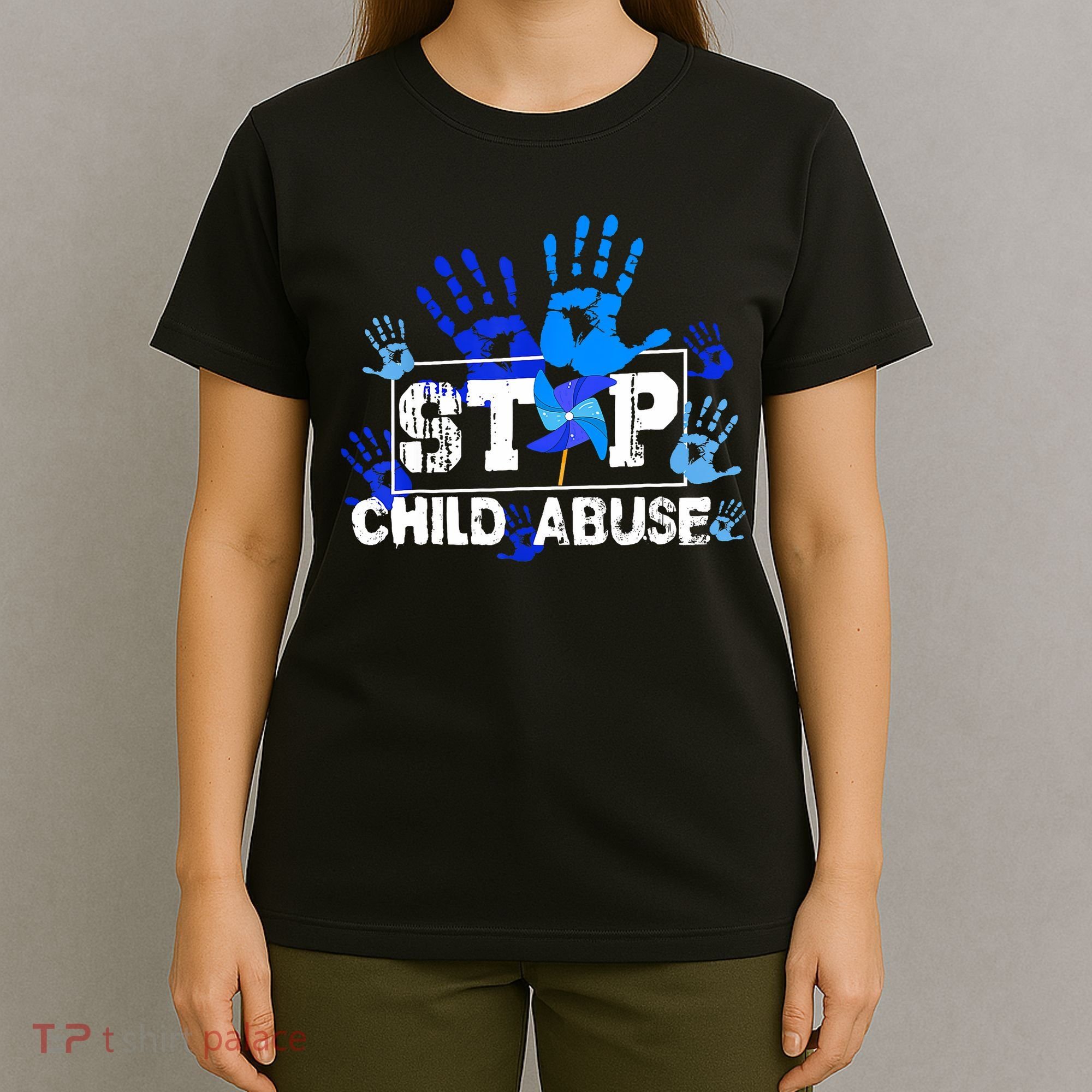 Stop Child Abuse Child Abuse Prevention Awareness Pinwheels  T-Shirt