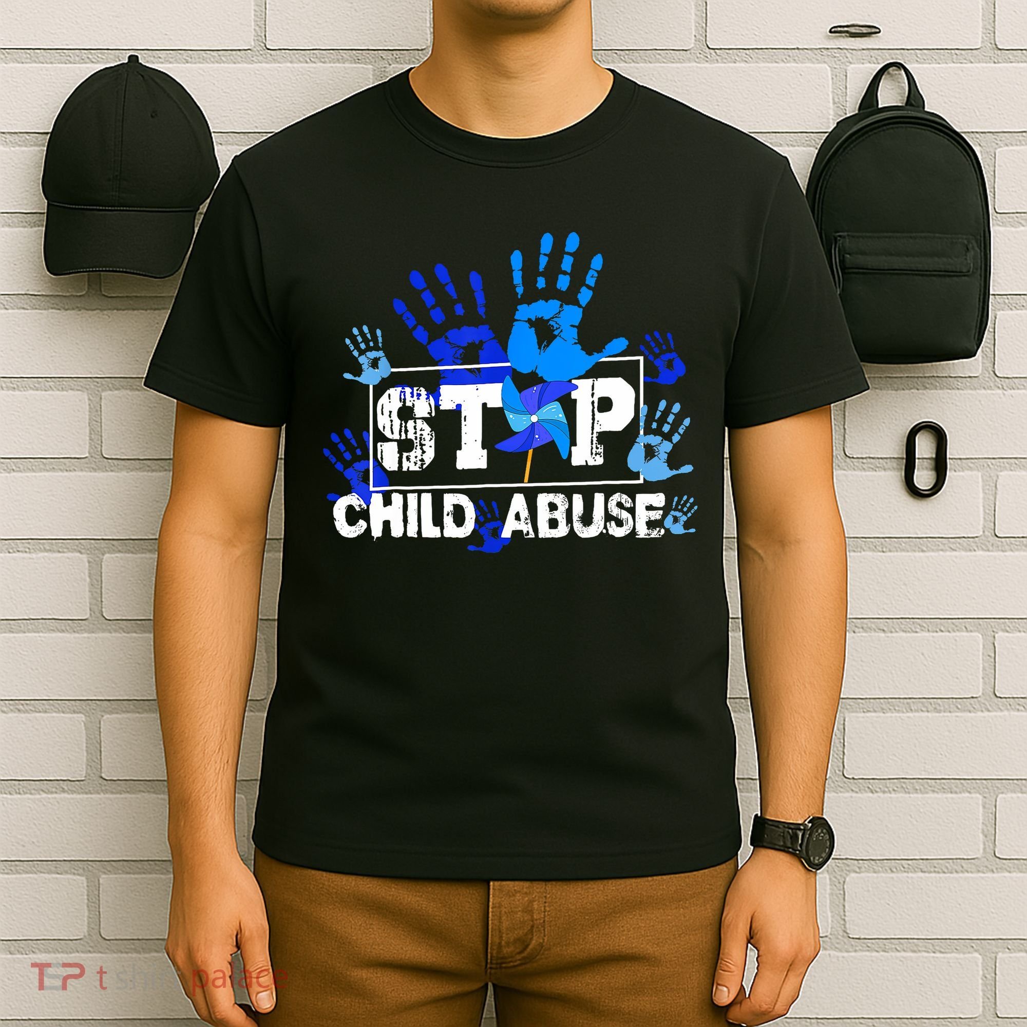 Stop Child Abuse Child Abuse Prevention Awareness Pinwheels  T-Shirt
