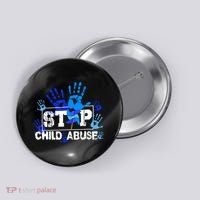 Stop Child Abuse Child Abuse Prevention Awareness Pinwheels  Button thumb 0