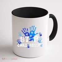 Stop Child Abuse Child Abuse Prevention Awareness Pinwheels  Coffee Mug thumb 1