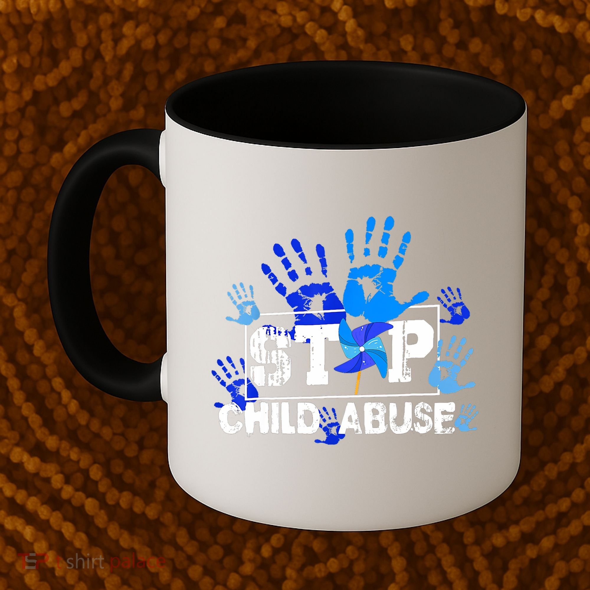 Stop Child Abuse Child Abuse Prevention Awareness Pinwheels  Coffee Mug