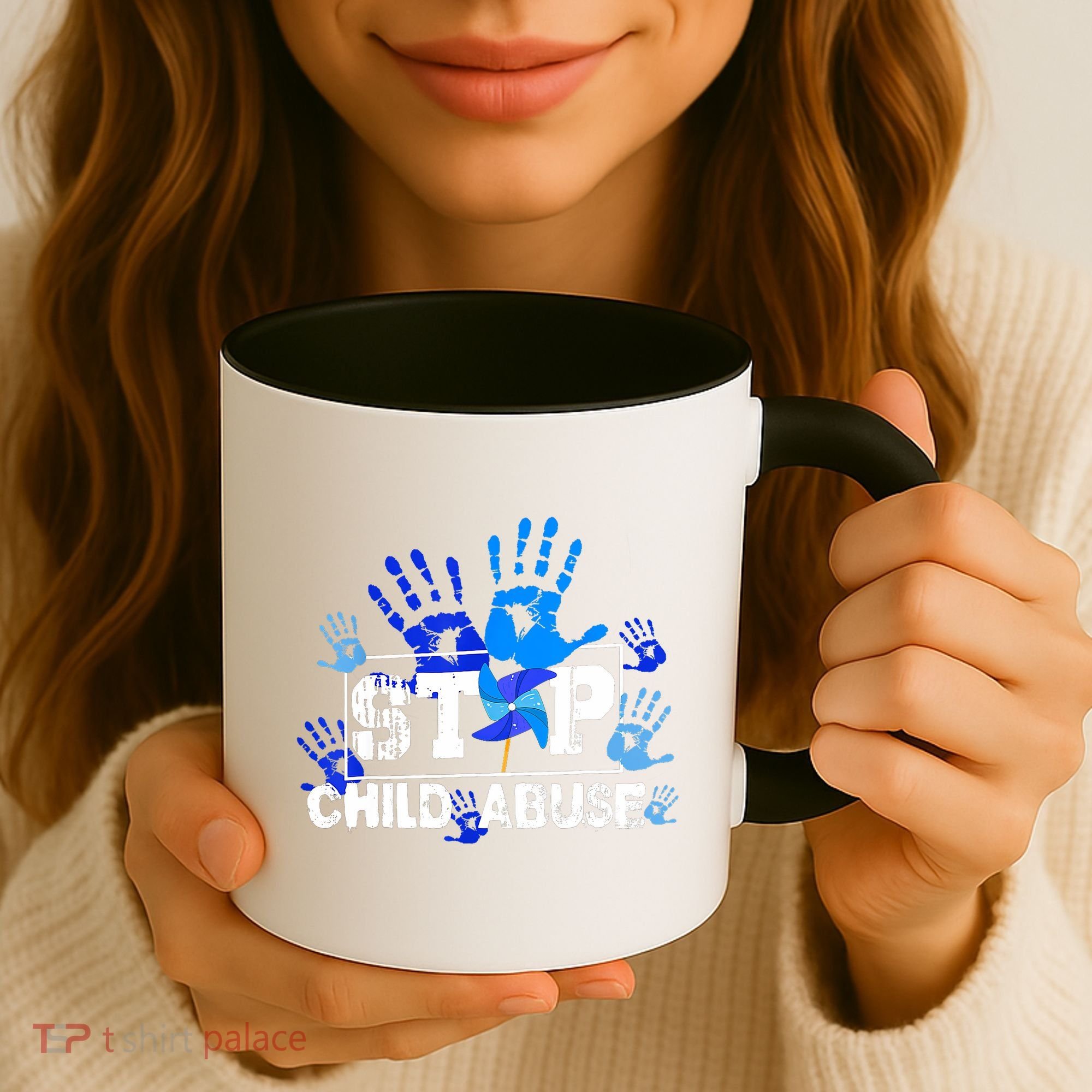 Stop Child Abuse Child Abuse Prevention Awareness Pinwheels  Coffee Mug