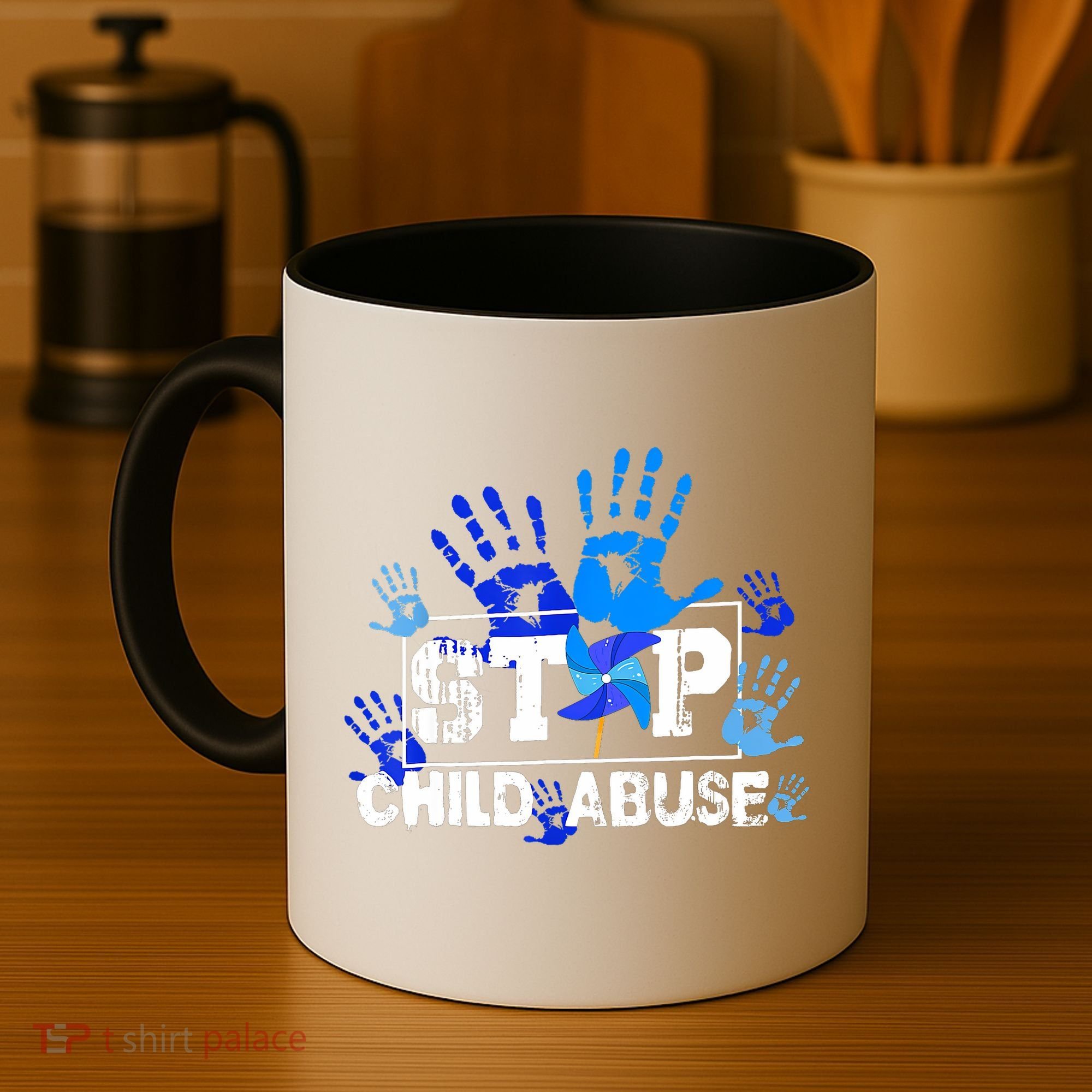 Stop Child Abuse Child Abuse Prevention Awareness Pinwheels  Coffee Mug
