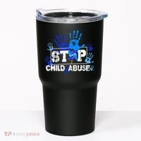 Stop Child Abuse Child Abuse Prevention Awareness Pinwheels  Tumbler thumb 0