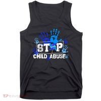 Stop Child Abuse Child Abuse Prevention Awareness Pinwheels  Tank Top thumb 0