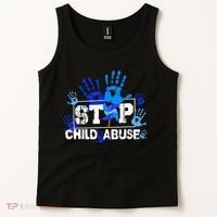 Stop Child Abuse Child Abuse Prevention Awareness Pinwheels  Tank Top thumb 2