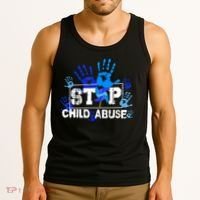 Stop Child Abuse Child Abuse Prevention Awareness Pinwheels  Tank Top thumb 3