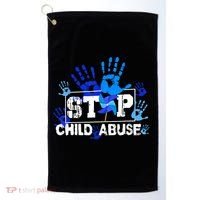 Stop Child Abuse Child Abuse Prevention Awareness Pinwheels  Golf Towel thumb 0